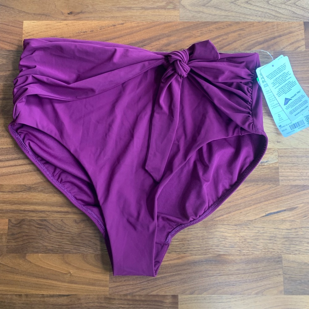 Purple High-Waisted Bikini Bottom Athleta size M